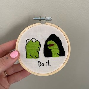 evil kermit embroidery